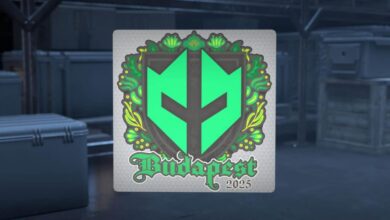 Imagem do adesivo Imperial Esports Budapest 2025 em um fundo azul