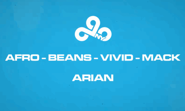 Gráfico de revelação da lista do Cloud9 New York Call of Duty League 2026