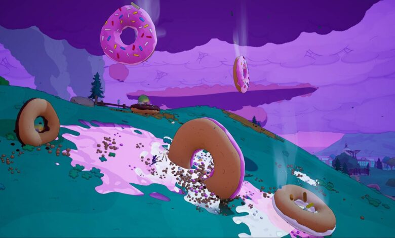 Como coletar objetos perigosos em uma tempestade de donuts