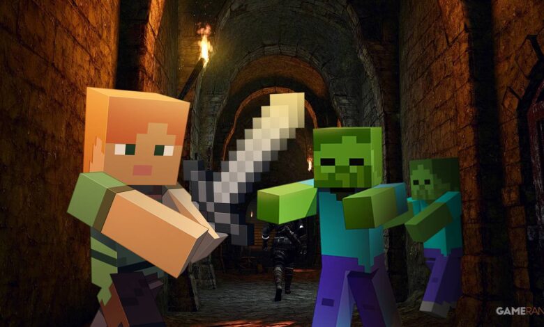 Dark Souls Undead Asylum construído em Minecraft