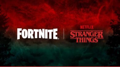 Capa de colaboração Fortnite x Stranger Things