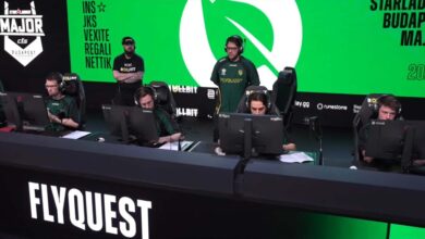 Captura de tela da equipe FlyQuest Counter-Strike competindo no StarLadder Budapest Major 2025