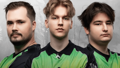 Foto de Hakis, Effect e Unlucky dos jogadores da Apex Legends Alliance