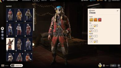 A imagem mostra a tela de customização de personagens do jogo ARC Raiders