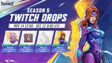 Marvel Rivals Season 5 Twitch lança gráfico de anúncio com recompensas e fantasia de Will of Galacta para Phoenix