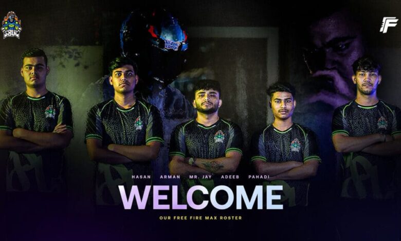 Lista de S8Ul Elite incluindo gráfico de anúncio de ex-jogadores do Team Elite Free Fire MAX