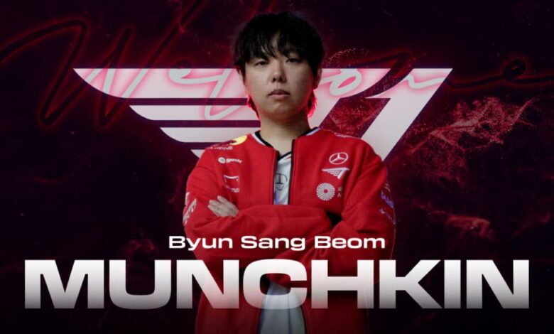 Foto de anúncio da Munchkin para adição à lista do T1 VCT 2026