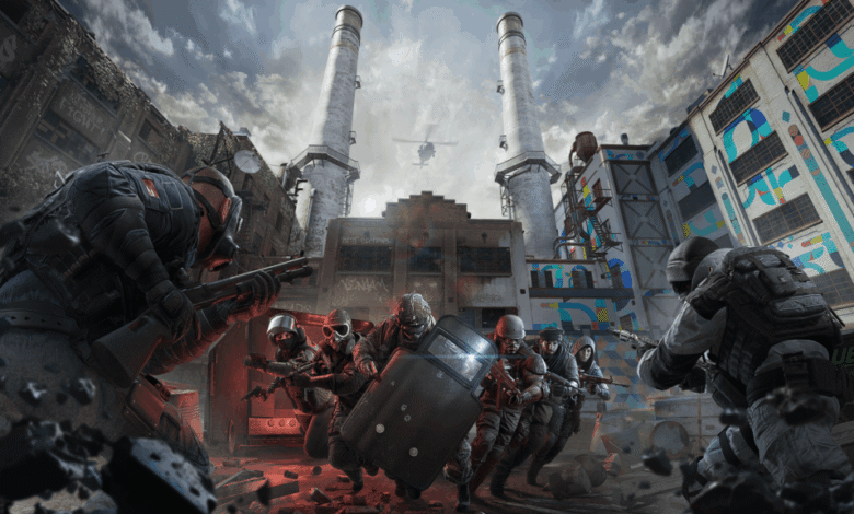 Arte do personagem do modo Rainbow Six Siege X Dual Front apresentando operadores de ataque e defesa