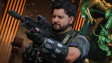 Imagem do jogador do Call of Duty Black Ops 7 mirando no rifle