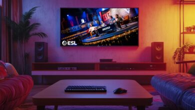 Um evento de e-sports organizado pela ESL (Electronic Sports League) está sendo transmitido pela TV