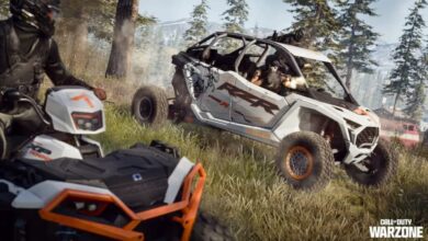 Operadores em veículos off-road durante um tiroteio em Call of Duty: Warzone