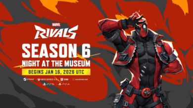 6ª temporada de Marvel Rivals: arte do personagem Night at the Museum Deadpool