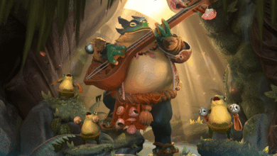 Arte do personagem herói de suporte do Dota 2 Largo