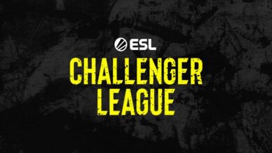Imagem do logotipo da ESL Challenger League em um fundo preto