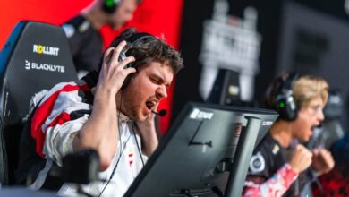 Imagem do jogador de Counter-Strike do FaZe Clan, Broky, torcendo enquanto competia no StarLadder Budapest Major