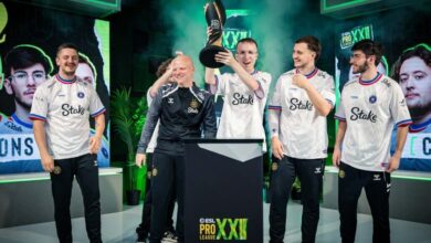 Imagem da equipe Team Vitality Counter-Strike comemorando a vitória na ESL Pro League Season 22