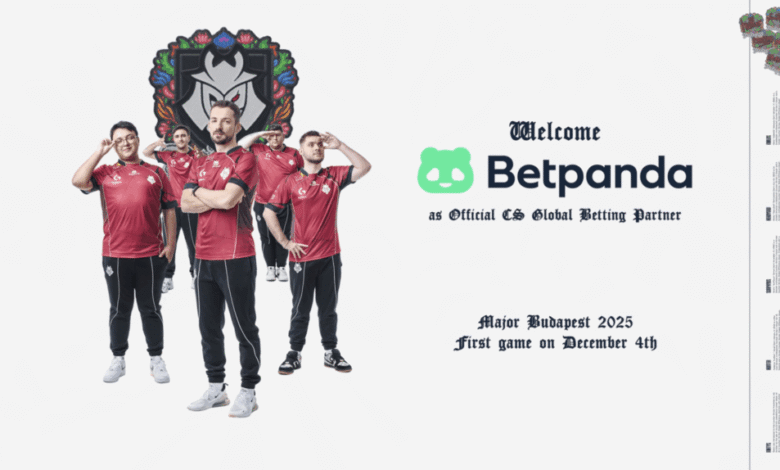 Anúncio de parceria G2 Esports e betpanda com a equipe Counter Strike da G2