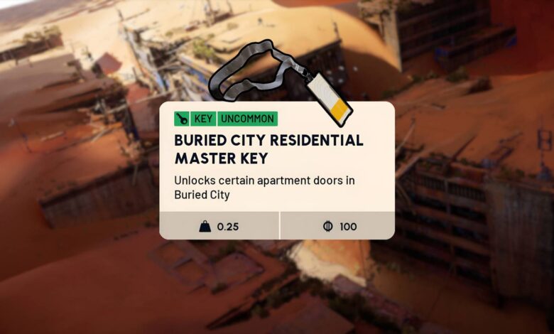 Localização da chave mestra residencial da cidade enterrada em ARC Raiders