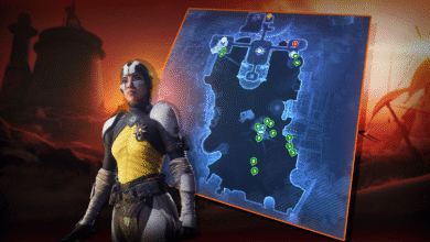 Mapa interativo do posto avançado de Destiny 2 Tharsis