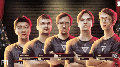 Retratos da equipe Tundra Esports Dota 2 durante a 27ª temporada do DreamLeague