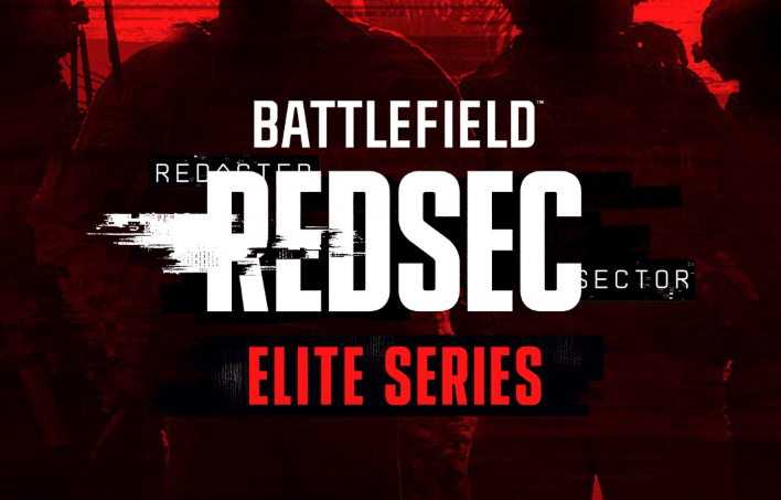 Anúncio de atraso do Battlefield REDSEC Elite Series com gráfico e logotipo vermelho do torneio