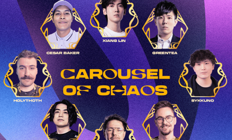 Táticas de Teamfight Paris Open Carousel of Chaos showmatch Sykkuno, GreenTea, Reven e outros