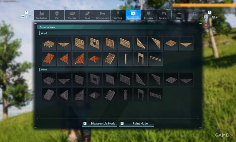 Todas as novas peças de construção na atualização Home Sweet Home do Palworld