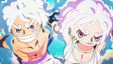 Todos os 4 personagens que podem usar o Gear 5 em uma só peça