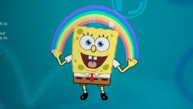 Vitrine de skins e itens de Fortnite x Bob Esponja