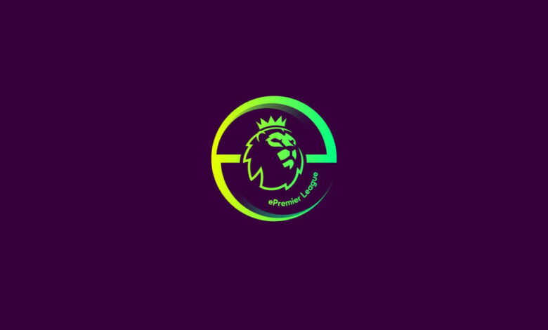 Imagem do logotipo da ePremier League em um fundo roxo